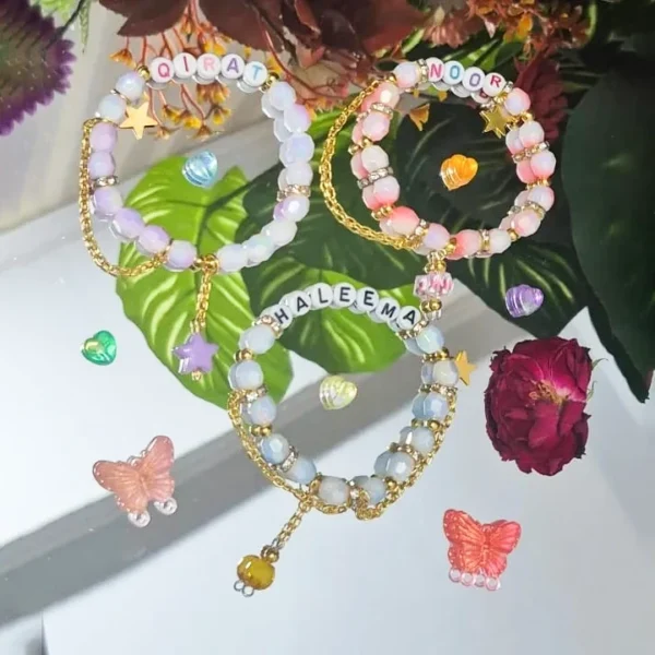 fancy glass bracelets