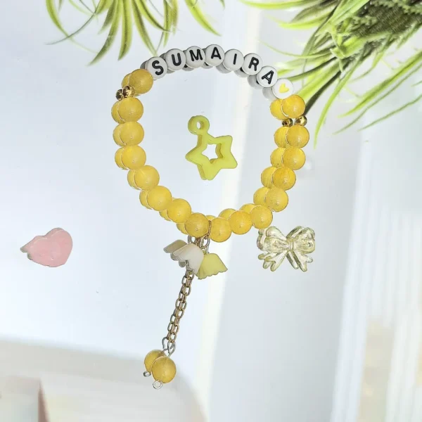 luxe letter charm bracelet