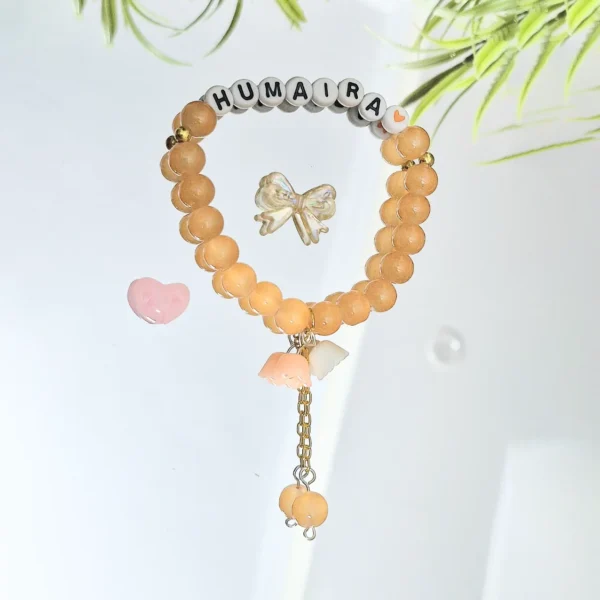 luxe letter charm bracelet