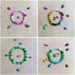 Personalized Ladybug Name Bracelet with turtle and evil eye charms for girls
