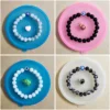 evil eye beaded bracelet handmade with natural stone beads by The Beading Sisters