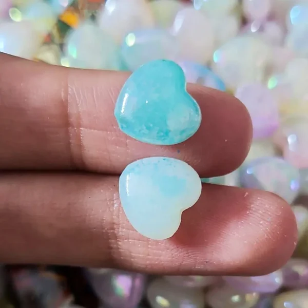 soft color pastel heart beads for diy jewelry