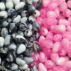 Premium marble pattern oval shaped beads bundle in pink and grey colors