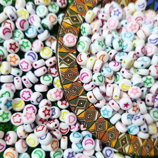 cute Patterned beads for bracelet making