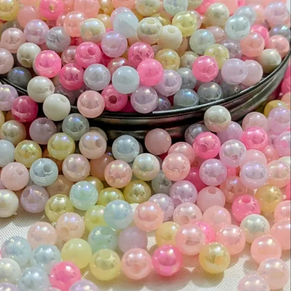 shimmer round beads for jewelry making by The Beading Sisters