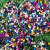 rainbow mixed pony beads for diy jewelry and school crafts