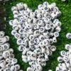 round white alphabet letter beads with black letters