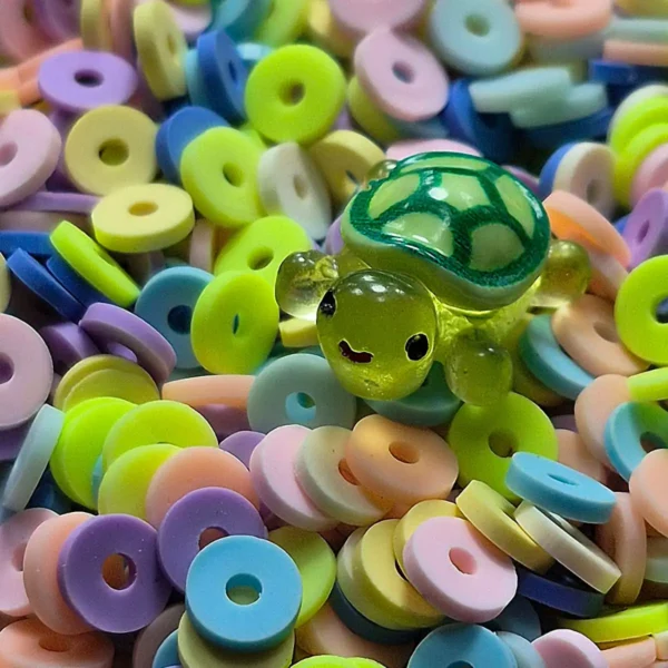 mixed colorful clay spacer beads for bracelets