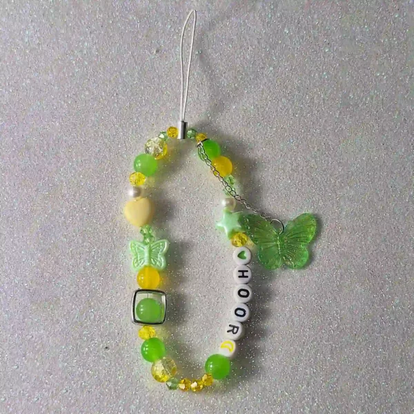 Personalized Phone Charm with custom name and butterfly design for mobile
