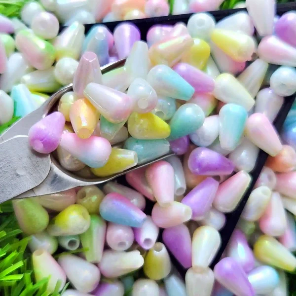 shiny acrylic waterdrop beads for custom bracelets