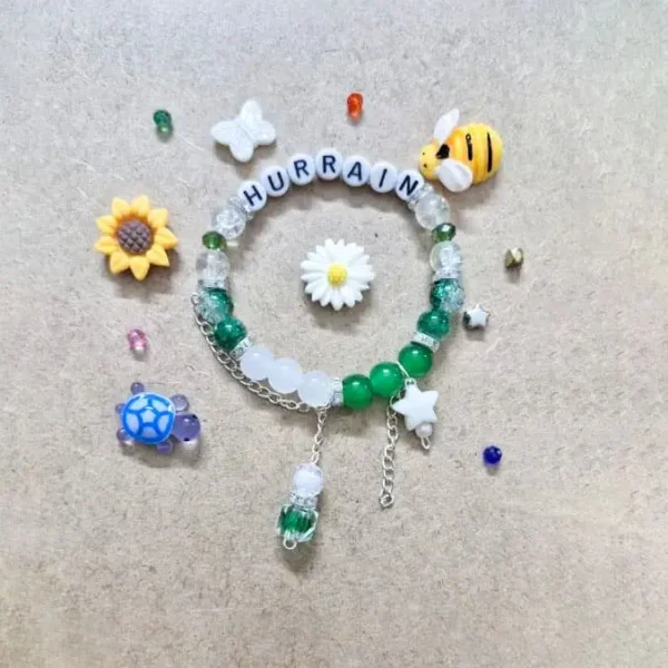 Personalized Ladybug Name Bracelet for girls The Beading Sisters