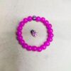 Handmade pink minimalist beaded stretch bracelet for women by The Beading Sisters