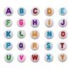 Color Alphabet Letter Round Beads for jewelry making by The Beading Sisters