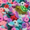 colorful clay spacer beads for jewelry making by The Beading Sisters