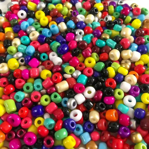 mixed color pony beads for jewelry making and kids crafts by The Beading Sisters