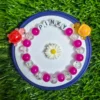 Pink personalized handmade beaded name bracelet - The Beading Sisters
