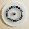 black stone evil eye beaded bracelet stylish handmade jewelry