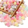 acrylic shimmer beads for diy jewelry