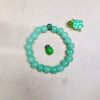 Green stackable beaded bracelet for everyday wear handmade by The Beading Sisters