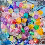 colorful heart beads for jewelry making by The Beading Sisters