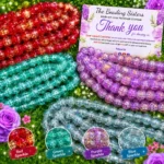 vibrant crackle glass beads strand mix for jewelry making by The Beading Sisters