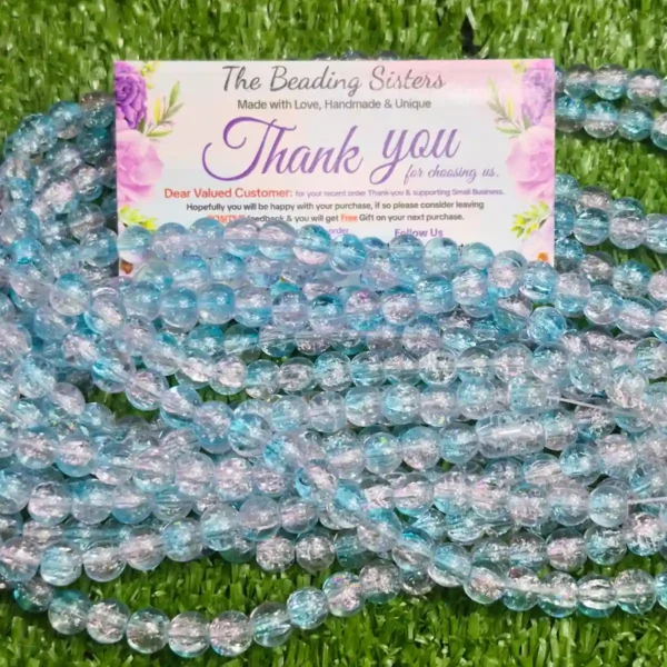 textured crackle glass beads for handmade jewelry