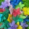 mixed colorful flower charms acrylic craft supplies