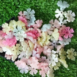 mixed pastel petal flower beads craft supply
