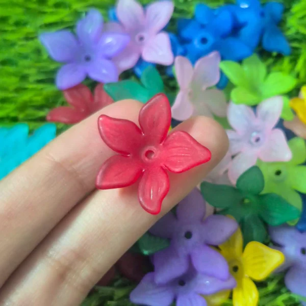 vibrant flower shaped charms for diy jewelry