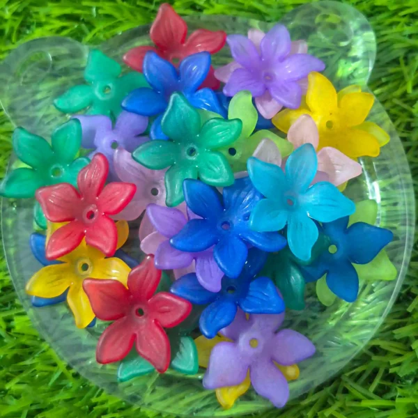 colorful flower charms for jewelry making by The Beading Sisters